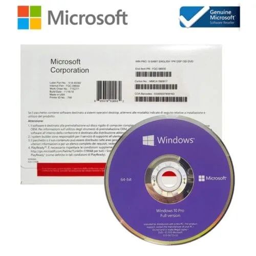 WINDOWS AND OFFICE LICENSE GENUINE