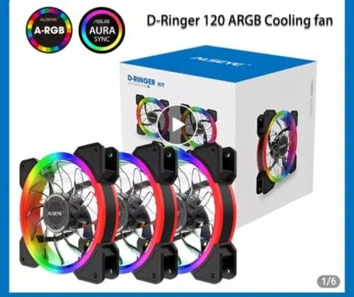 ALSEYE D Ringer 120mm Aura Sync Computer Case Fan Adjustable RGB Lighting PC Cooler Cooling ARGB Cooling Fan - Image 7