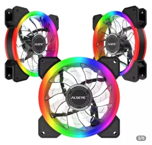 ALSEYE D Ringer 120mm Aura Sync Computer Case Fan Adjustable RGB Lighting PC Cooler Cooling ARGB Cooling Fan