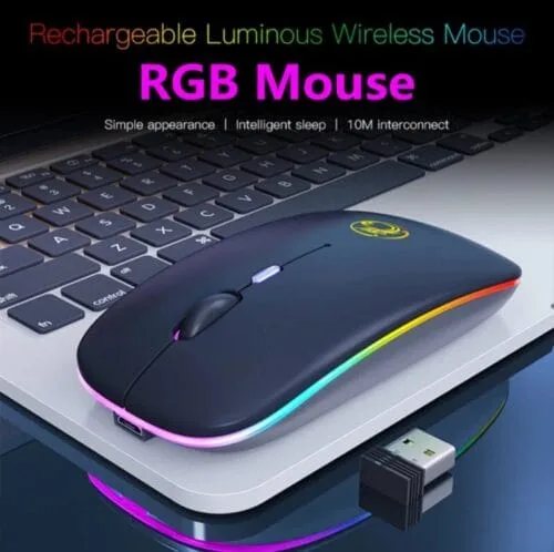 Wireless Mouse RGB Bluetooth Mouse Gamer Computer Mouse Silent Ergonomic Mause Rechargeable 5.0 Bluetooth USB Mice For PC Laptop - Image 3
