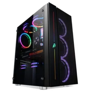 1st player B7 (Black) BLACK.SIR Series With 4 Fans ATX Gaming Case