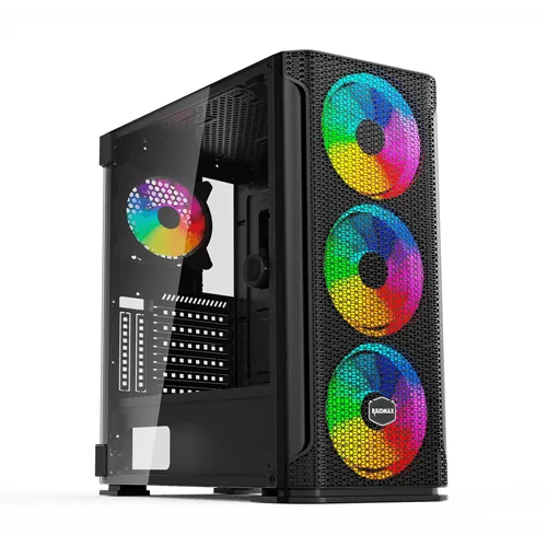 RAIDMAX DF 01 4RGB FANS TEMPERED GLASS