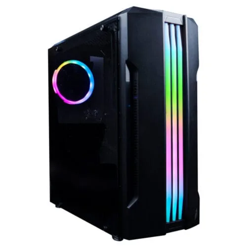 R3-A 1STPLAYER WITH 3 RGB FANS Gaming Case BLACK - Image 4