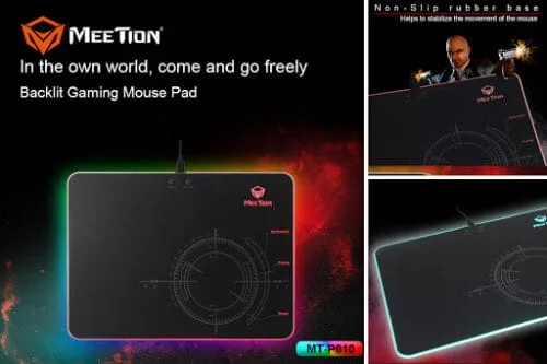 MEETION Glowing Backlit RGB LED Gaming Mouse Pad P010 - Image 4
